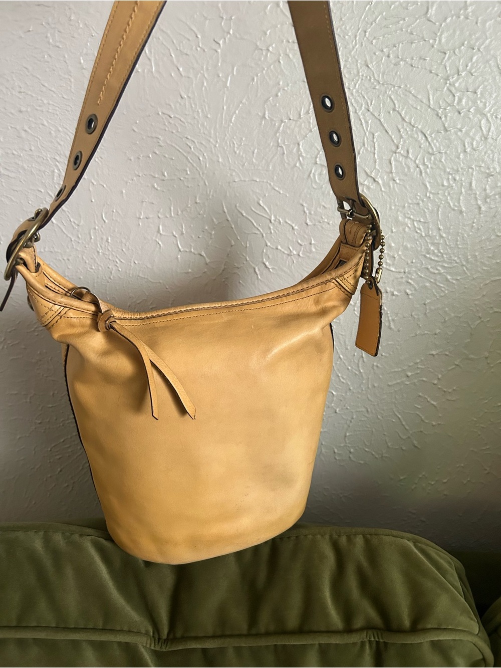 Coach Vintage Bleecker Tan Leather Bucket Bag